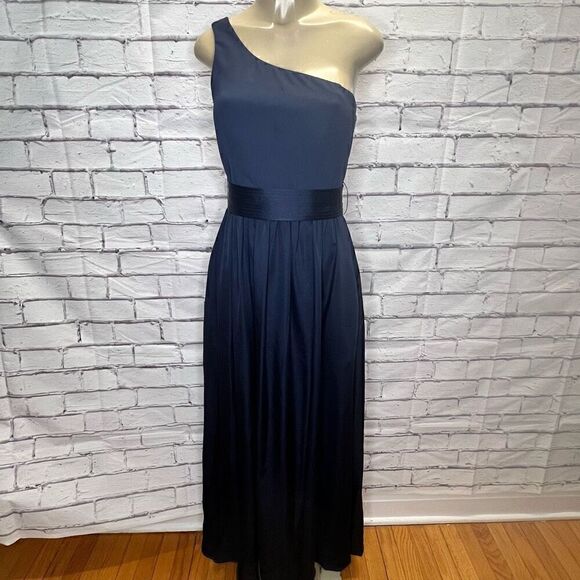 White by Vera Wang Dresses & Skirts - Vera Wang Womens Midnight Blue Sleeveless Lined One Shoulder Maxi Dress Size 4